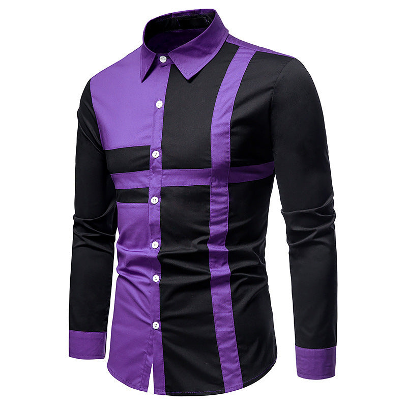 Hollow European Size Long Sleeve Shirt Men