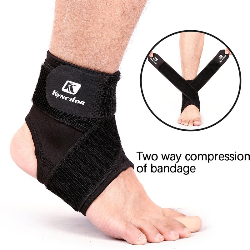 1 Pcs Professional Ankle Support High Quality Adjustable Elastic Anti Sprain Ankle Protector Sport Fitness Ankle Guard Bandage Enfom Clothing