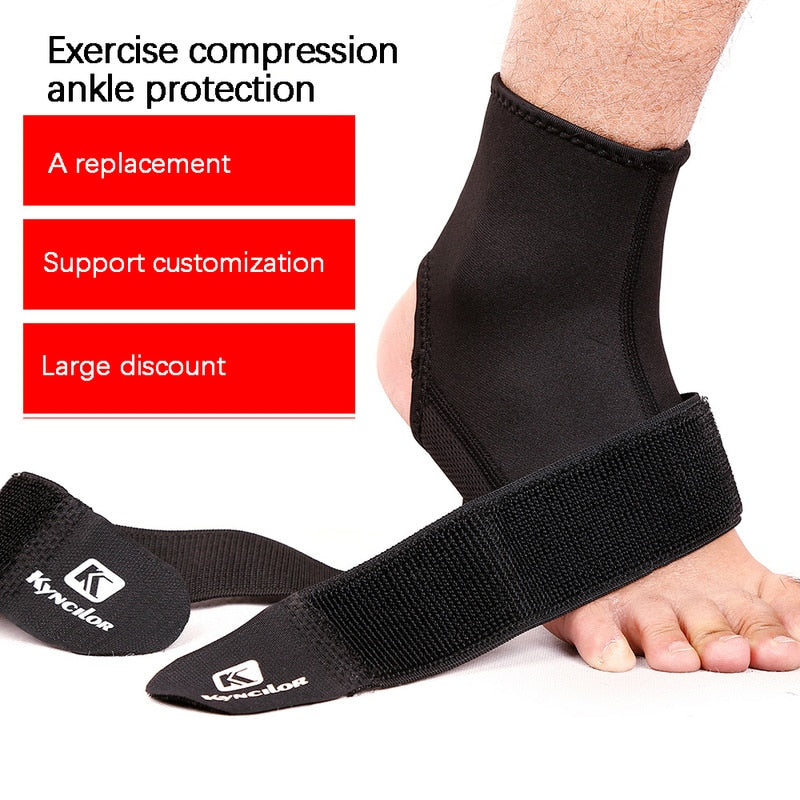 1 Pcs Professional Ankle Support High Quality Adjustable Elastic Anti Sprain Ankle Protector Sport Fitness Ankle Guard Bandage Enfom Clothing