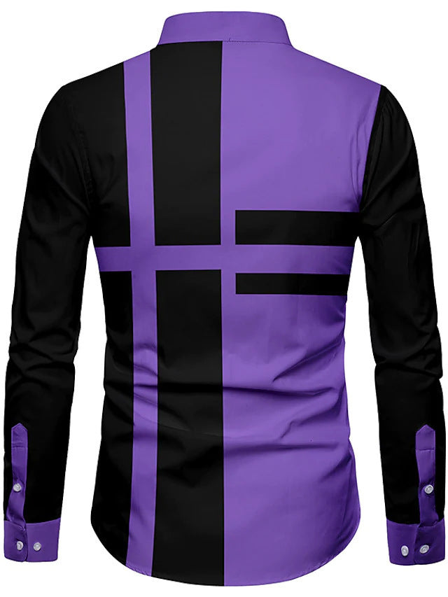 Hollow European Size Long Sleeve Shirt Men