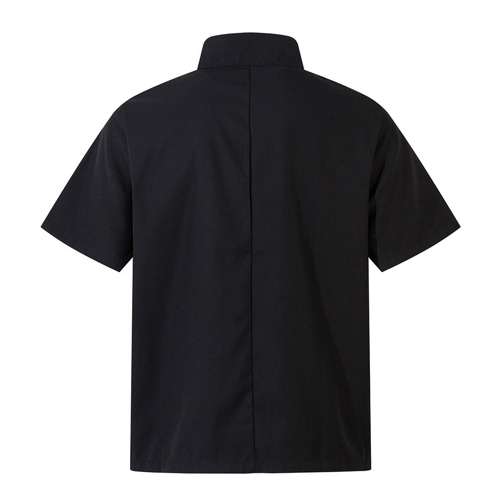Short Sleeve Loose Lapel Shirt For Men