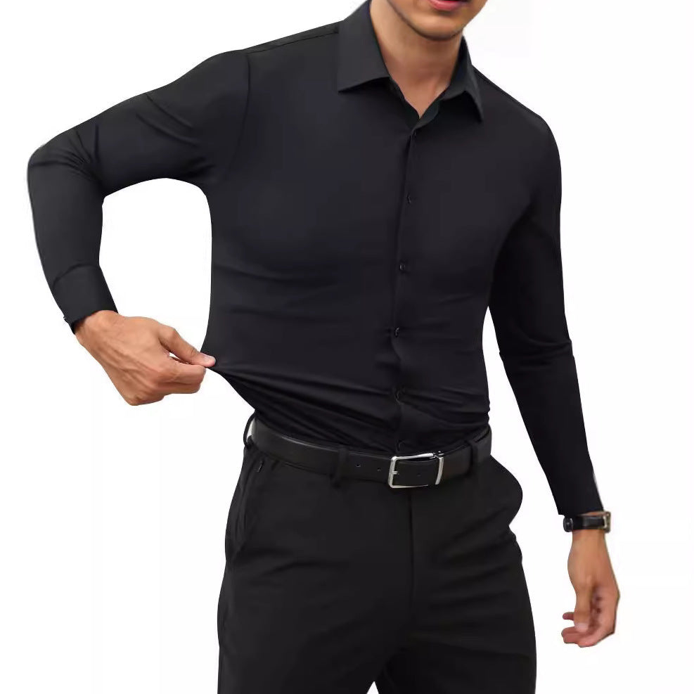 Non-ironing Full Elastic Force Shirt Men