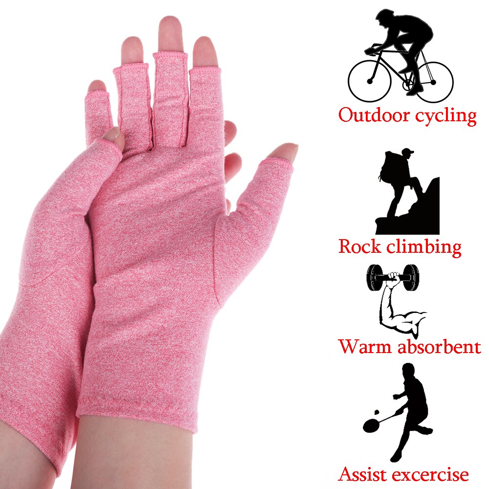 1Pair Arthritis Compression Gloves Joint Finger Pain Relief Hand Wrist Health Care Outdoor Cycling Sport Pain Relief Gloves Enfom Clothing