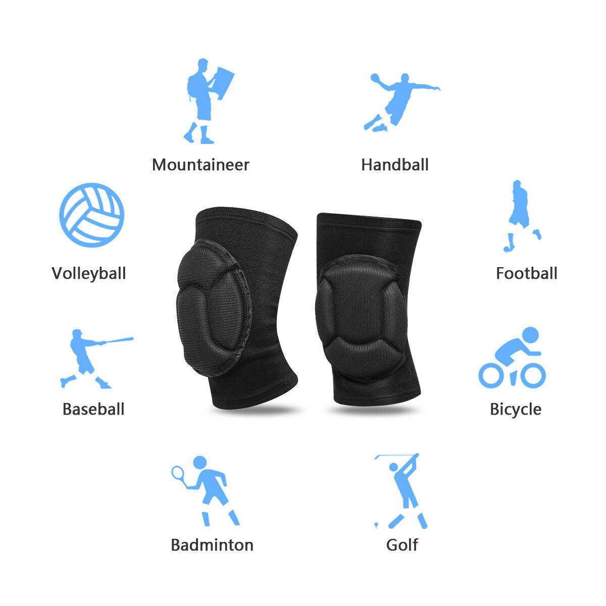 2 x Professional Knee Pads Leg Protector For Sport Work Flooring Construction Enfom Clothing