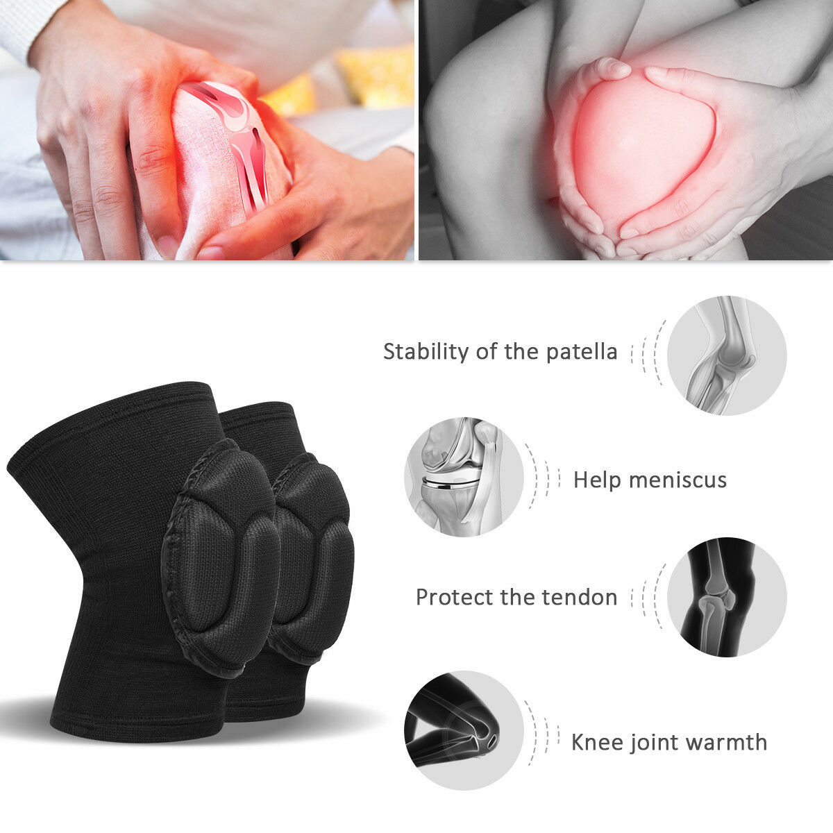 2 x Professional Knee Pads Leg Protector For Sport Work Flooring Construction Enfom Clothing