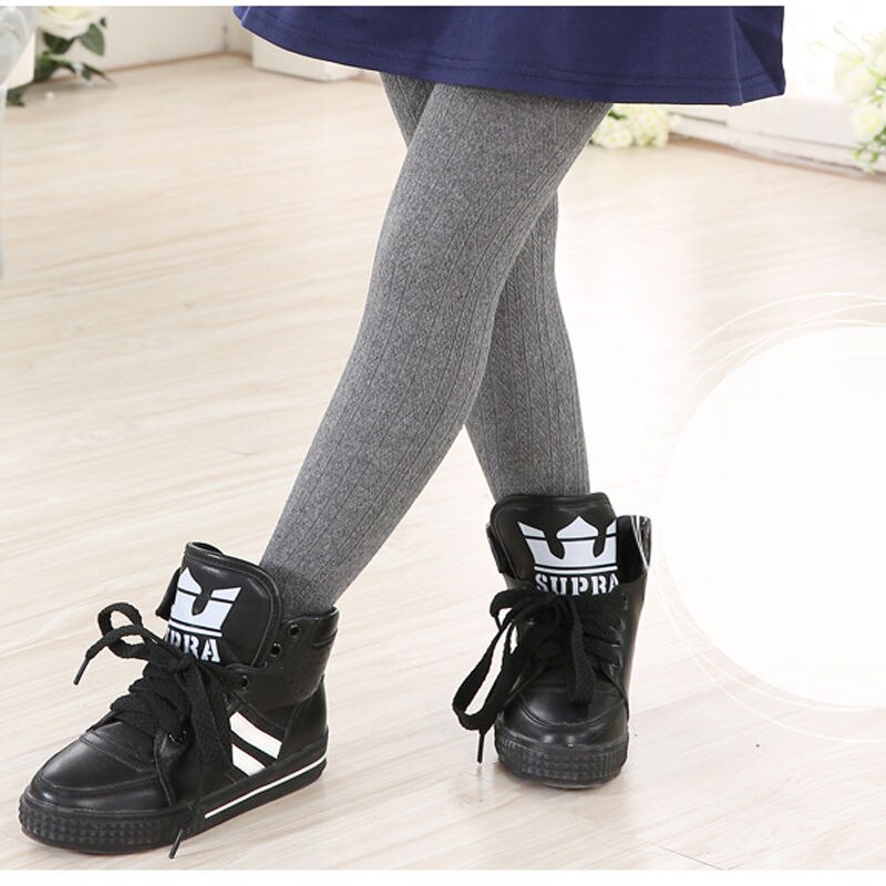 2021 Autumn Winter Girls Pants Toddler Girls Knitted Pantyhose Warm Baby Girls Tights Multi Colors Baby Girl Stocking For 2-10 Y Enfom Clothing