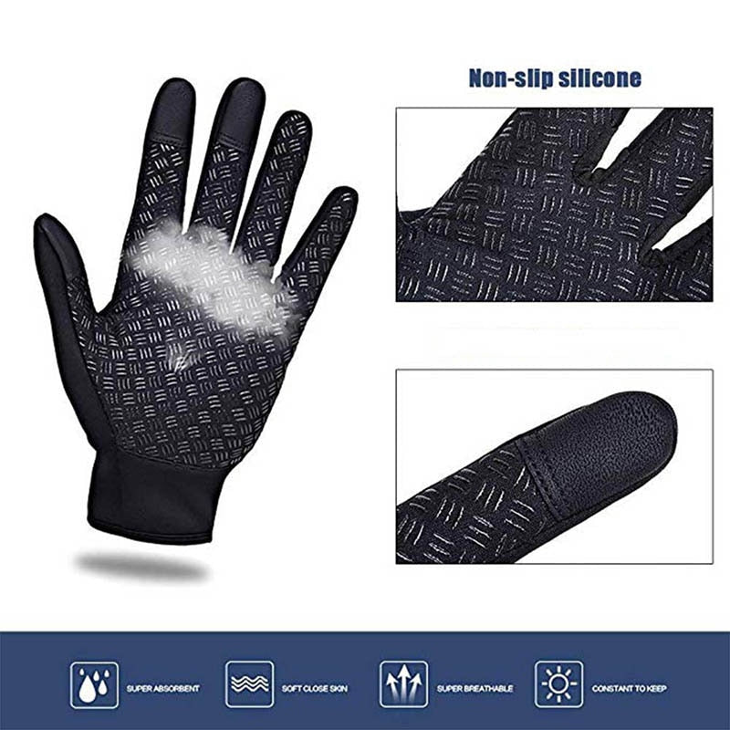 2021 New Warm Winter Gloves Men touchscreen Waterproof Gloves Snowboard Windproof Outdoor Cycling Driving Zipper Sport Glove Enfom Clothing