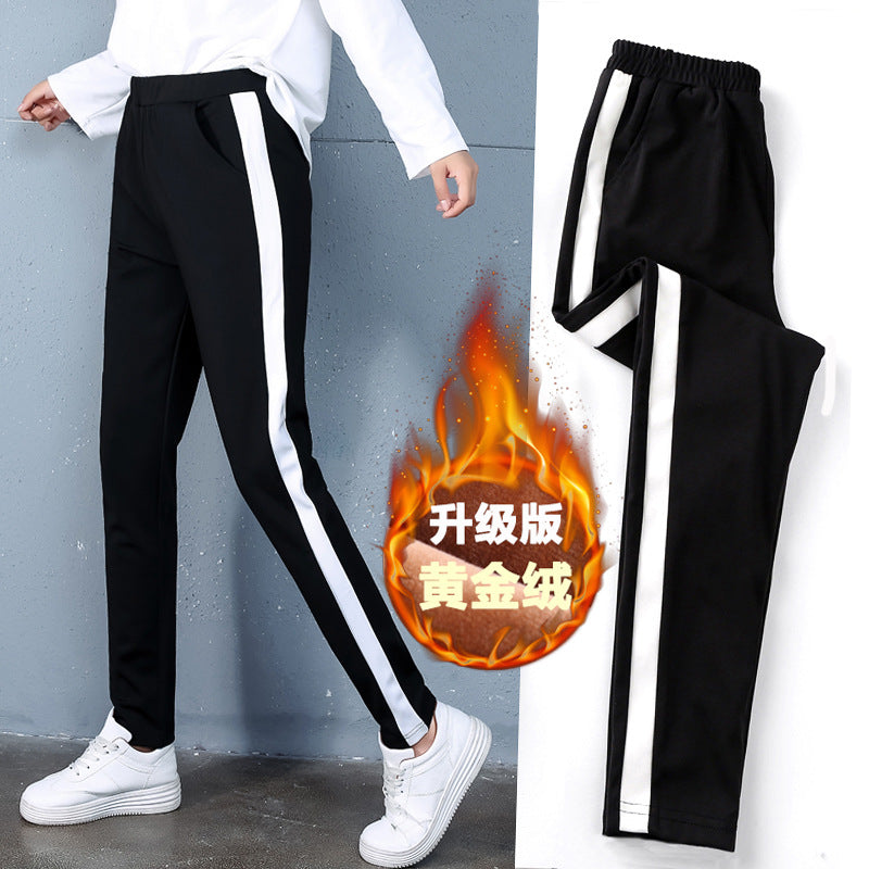 2021 autumn and winter new style, cashmere and thick sports trousers, women's casual pants Enfom Clothing