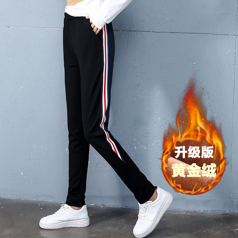 2021 autumn and winter new style, cashmere and thick sports trousers, women's casual pants Enfom Clothing