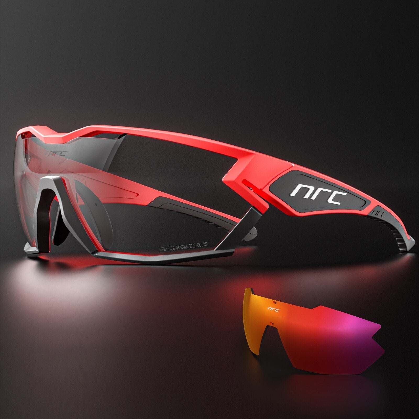 2023 NRC P-Ride Photochromic Cycling Glasses man Mountain Bike Bicycle Sport Cycling Sunglasses MTB Cycling Eyewear woman Enfom Clothing