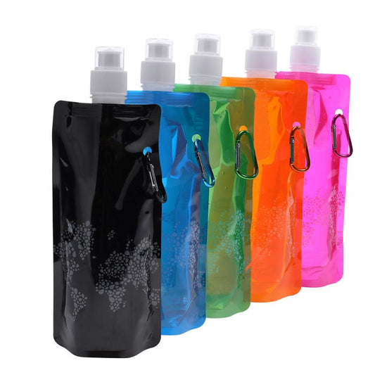 2pcs Portable Ultralight Foldable Water Bag Silicone Water Bottle Bag Outdoor Sport Supplies Hiking Camping Soft Flask Water Bag Enfom Clothing