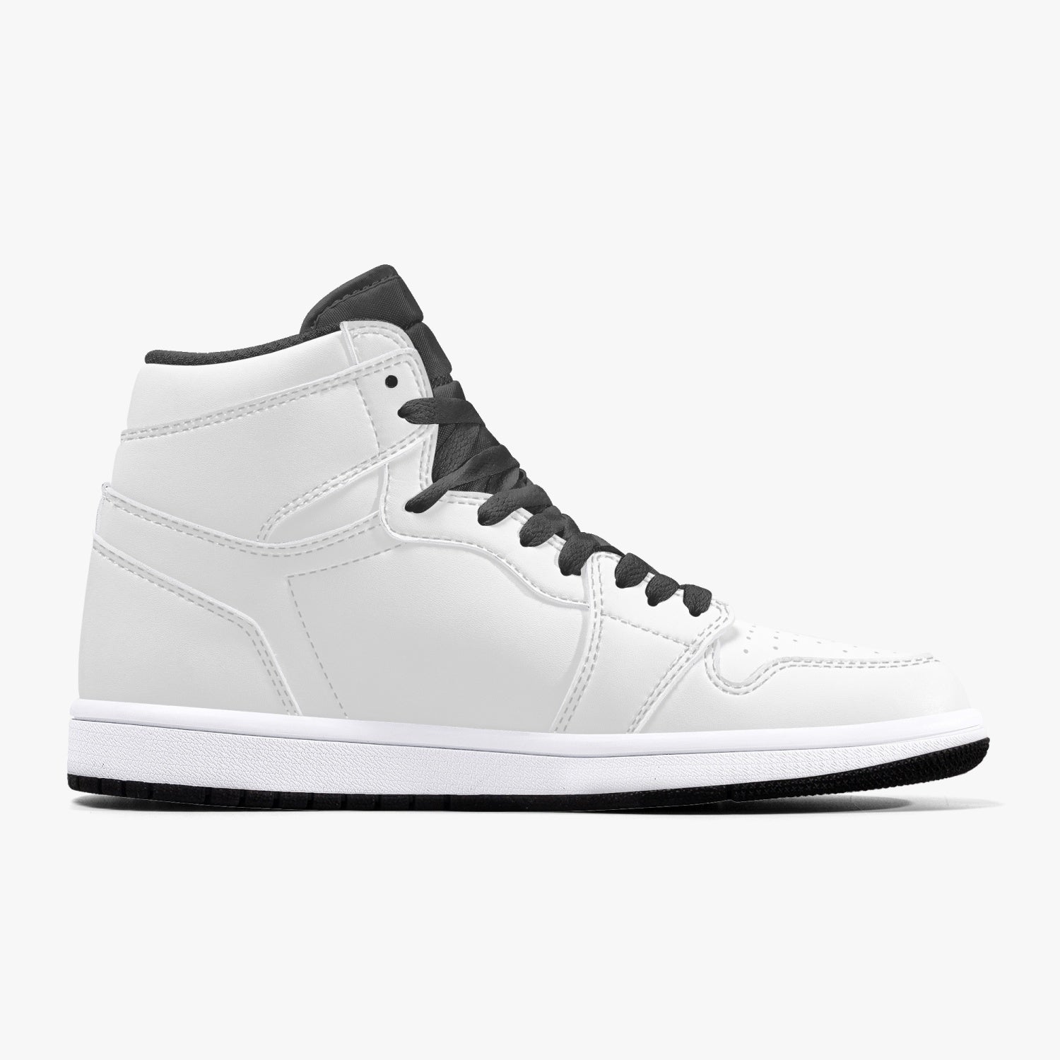 352. New Black High-Top Leather Sneakers Enfom Clothing