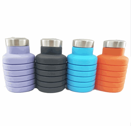 500ML Portable Silicone Water Bottle Retractable Folding Coffee Bottle Outdoor Travel Drinking Collapsible Sport Drink Kettle Enfom Clothing