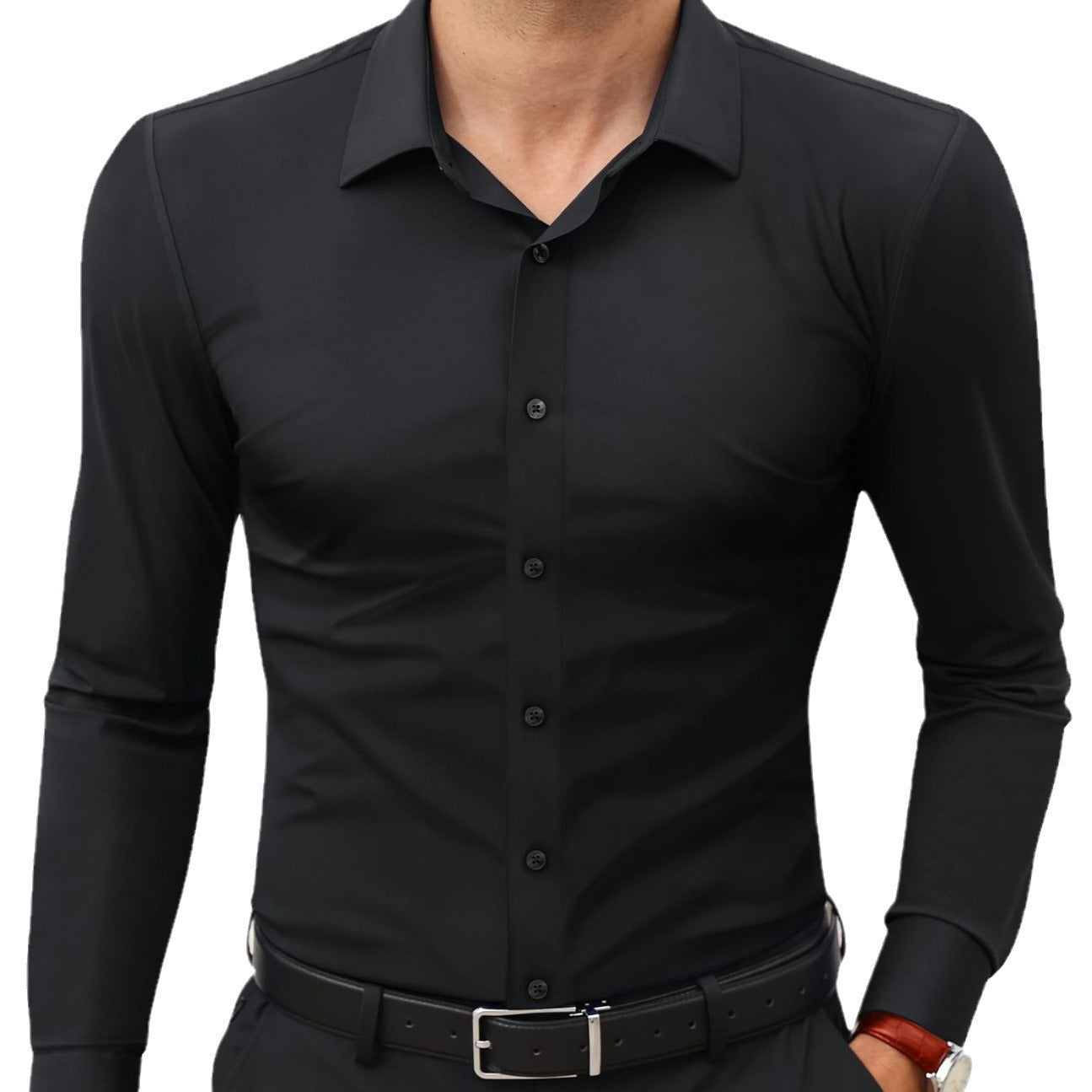 Non-ironing Full Elastic Force Shirt Men