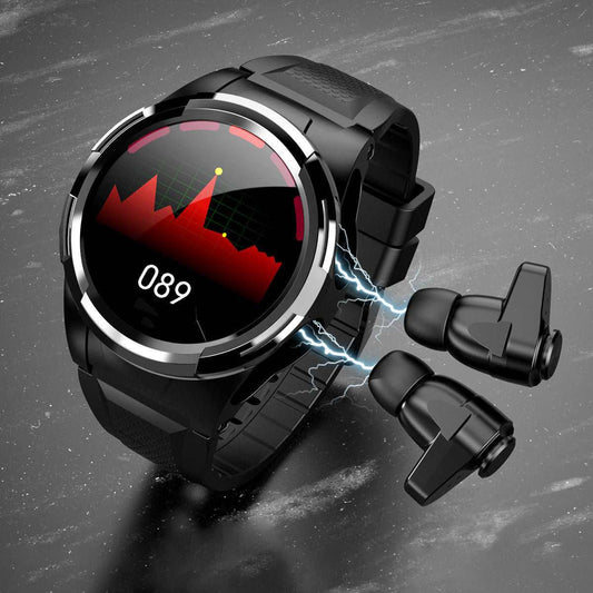 696 Smart Watch Men Bluetooth Earphones Body Temperature Thermometer Full Touch Screen Sport Smartwatch Smart S201 Wristband Enfom Clothing