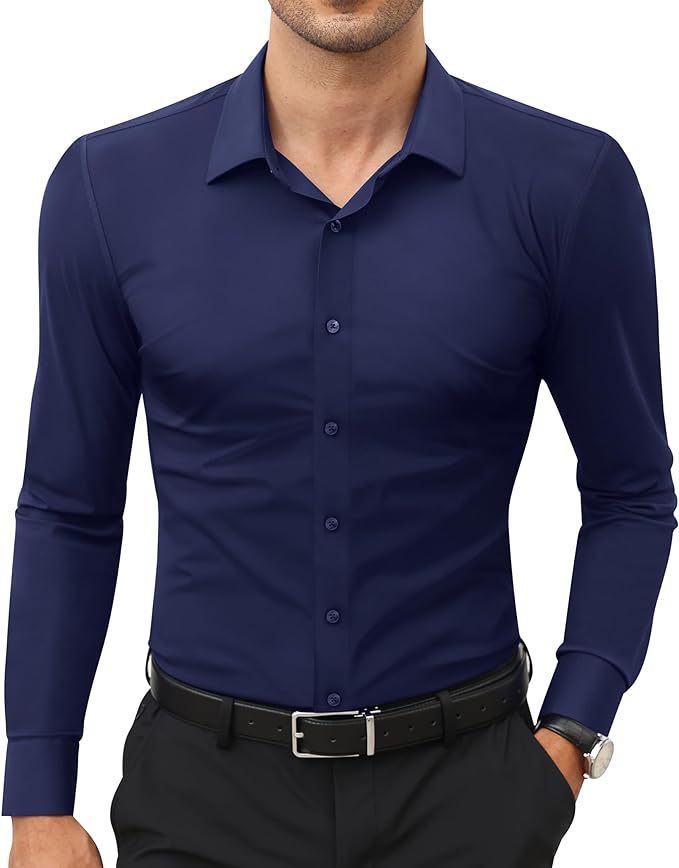 Non-ironing Full Elastic Force Shirt Men