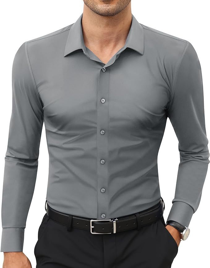 Non-ironing Full Elastic Force Shirt Men