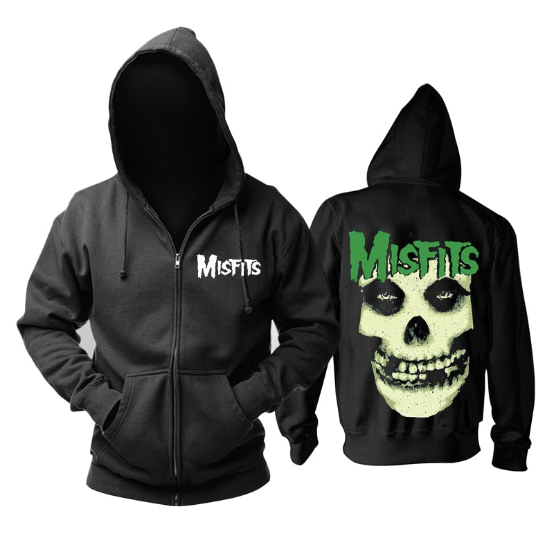 9 Designs 3D Skull Bone Sudadera Misfits Rock Hoodies Winter Zipper Jacket Brand Clothing Punk Heavy Metal Print Sweatshirt Enfom Clothing