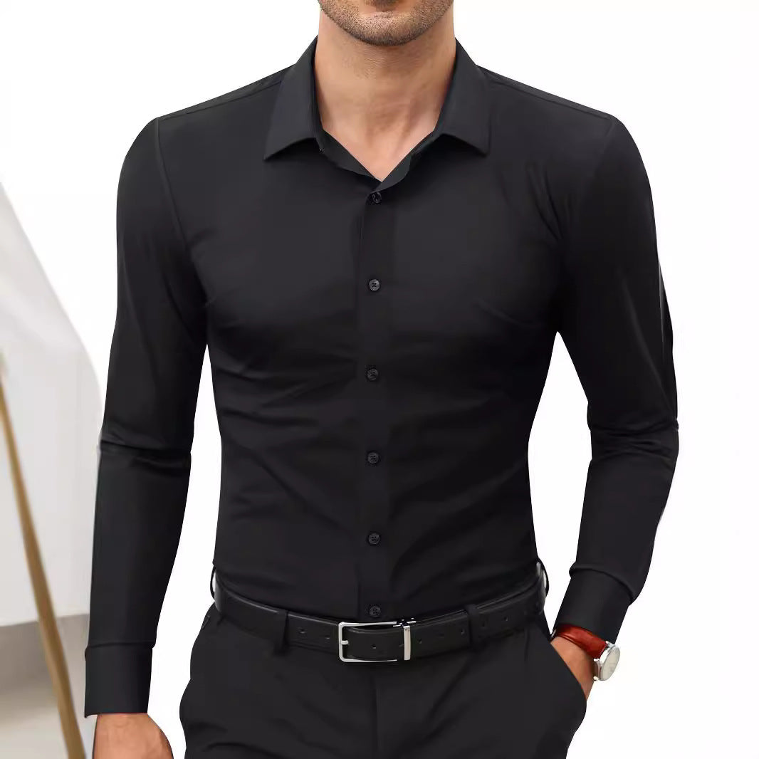 Non-ironing Full Elastic Force Shirt Men