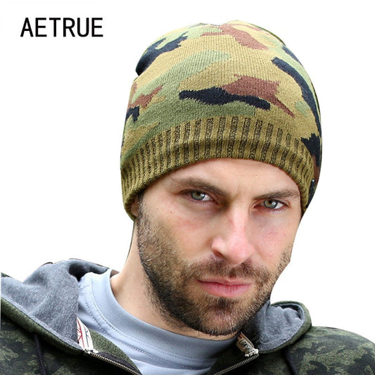 AETRUE New Brand Knit Men Winter Hats For Men Women Bonnet Beanies Skullies Caps Winter Hat Cap Balaclava Beanie Gorros 2021 Enfom Clothing