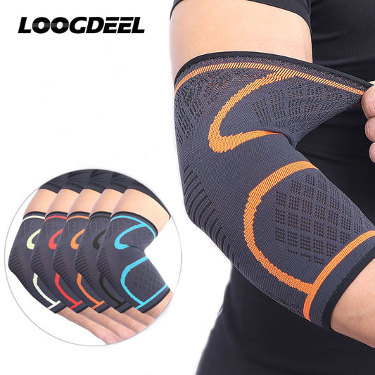 AOLIKES 1PCS Elbow Support Elastic Gym Sport Elbow Protective Pad Absorb Sweat Sport Basketball Arm Sleeve Elbow Brace Enfom Clothing