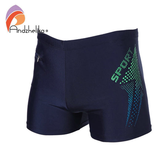 Andzhelika Swim Briefs Men&#39;s Swimsuits Swimming Trunks Sport Briefs Swim Suits Maillot De Bain Zipper Beach Shorts Enfom Clothing