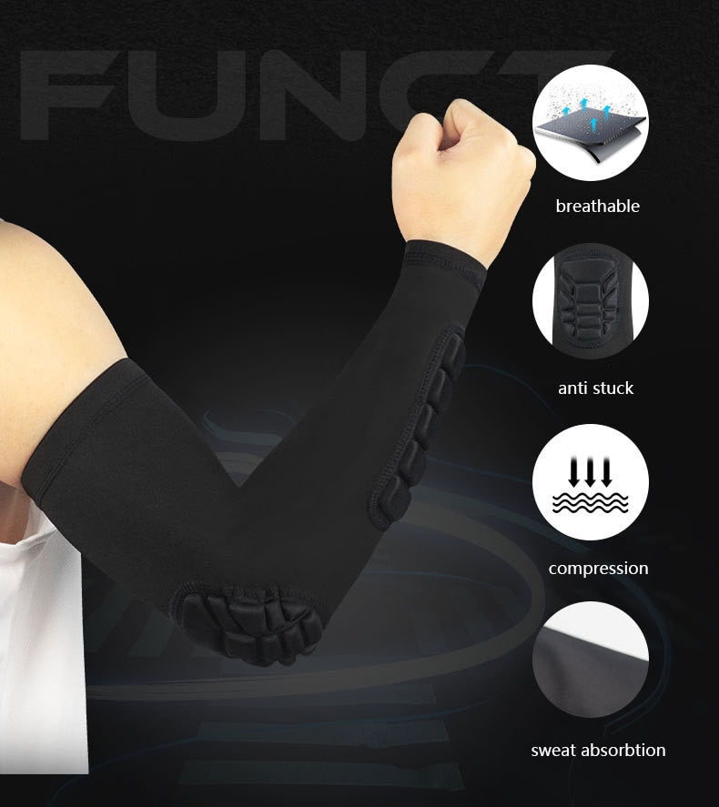 Arm Sleeve Armband Elbow Support Basketball Arm Sleeve Breathable Football Safety Sport Elbow Pad Brace Protector Enfom Clothing