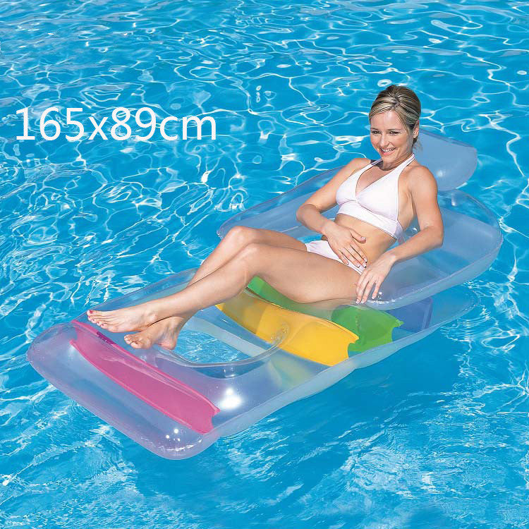 Armrest Backrest Floating Deck Chair Swimming Pool Inflatable Water Playing Equipment Inflatable Floating Row Enfom Clothing