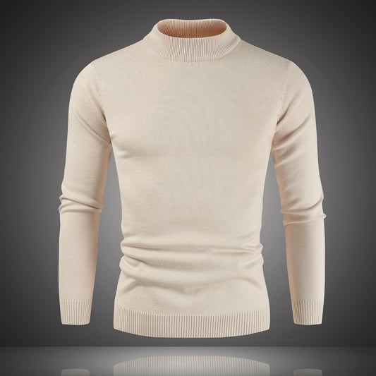 Autumn And Winter New Men's Plus Velvet Thickened Base Sweater Enfom Clothing