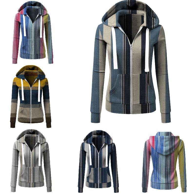 Autumn And Winter Women's Fleece Pullover Sport Cardigan Zipper Hoodie Coat Enfom Clothing