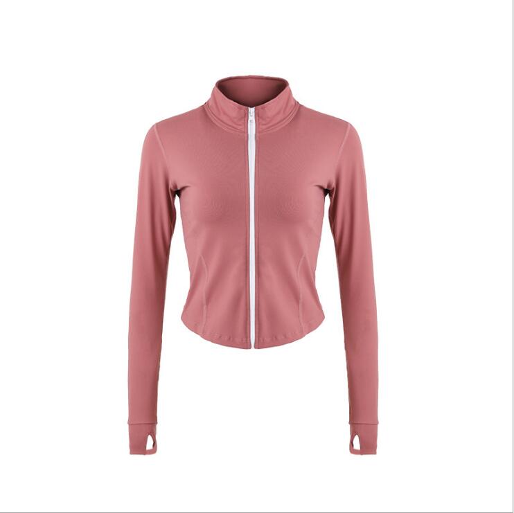 Autumn Sport Jacket Women Long Sleeve Zip Fitness Yoga Shirt Top Workout Gym Activewear Sport Running Coats Training Clothes Enfom Clothing