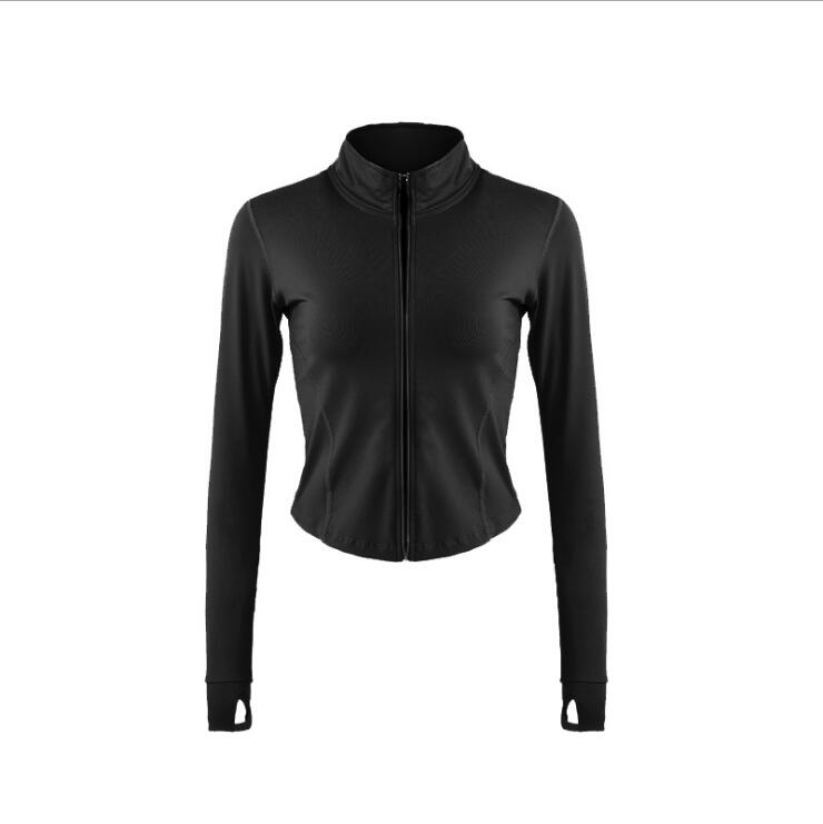 Autumn Sport Jacket Women Long Sleeve Zip Fitness Yoga Shirt Top Workout Gym Activewear Sport Running Coats Training Clothes Enfom Clothing