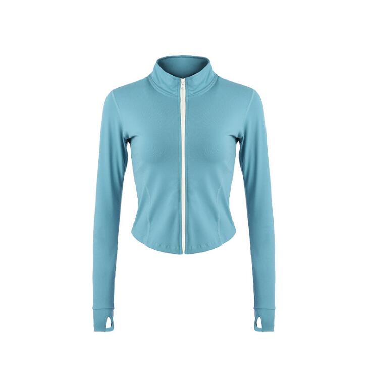 Autumn Sport Jacket Women Long Sleeve Zip Fitness Yoga Shirt Top Workout Gym Activewear Sport Running Coats Training Clothes Enfom Clothing