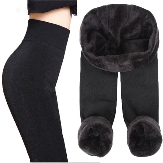 Autumn Winter Fashion Explosion Model Thick Velvet Warm Seamlessly Integrated Inverted Cashmere Leggings Warm Pants Enfom Clothing