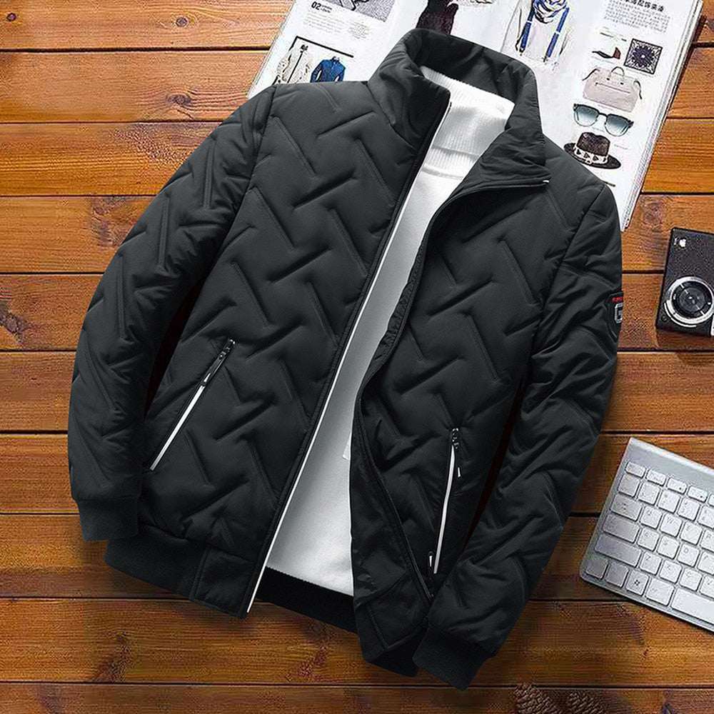 Autumn Winter Jacket Men Bomber Jacket Casual Thicken Cotton Padded Jacket Slim Fit Men Fashion Clothing 2022 Streetwear Coat Enfom Clothing