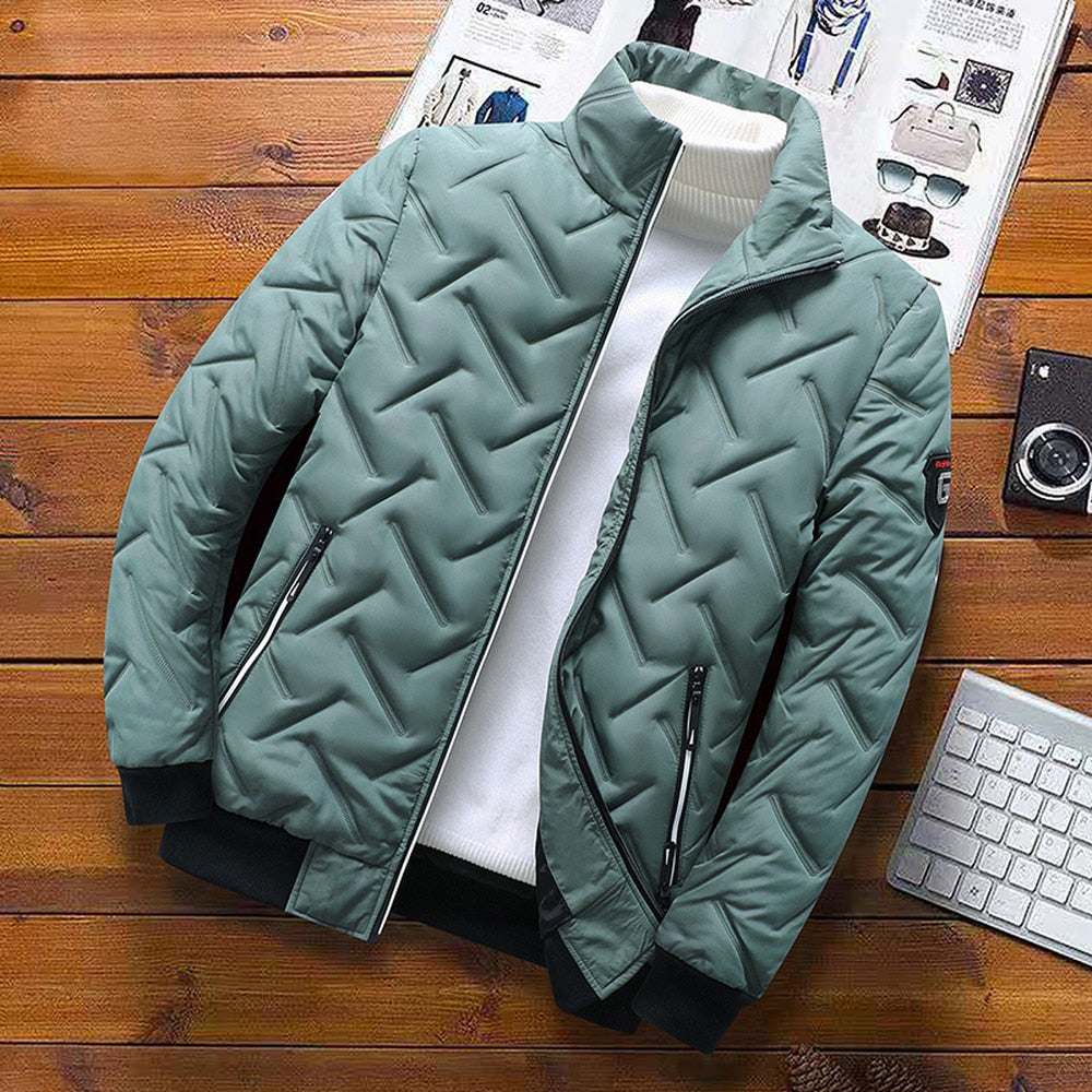 Autumn Winter Jacket Men Bomber Jacket Casual Thicken Cotton Padded Jacket Slim Fit Men Fashion Clothing 2022 Streetwear Coat Enfom Clothing