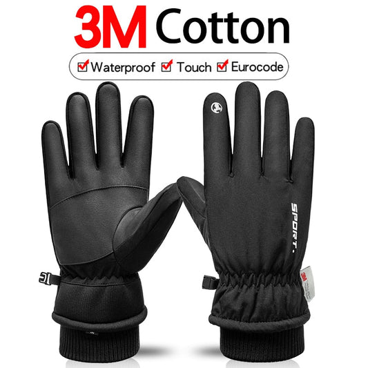 Autumn Winter Men Women Gloves Touch Screen Waterproof Windproof Gloves Outdoor Sports Warm Cycling Snow Ski Gloves Full Finger Enfom Clothing