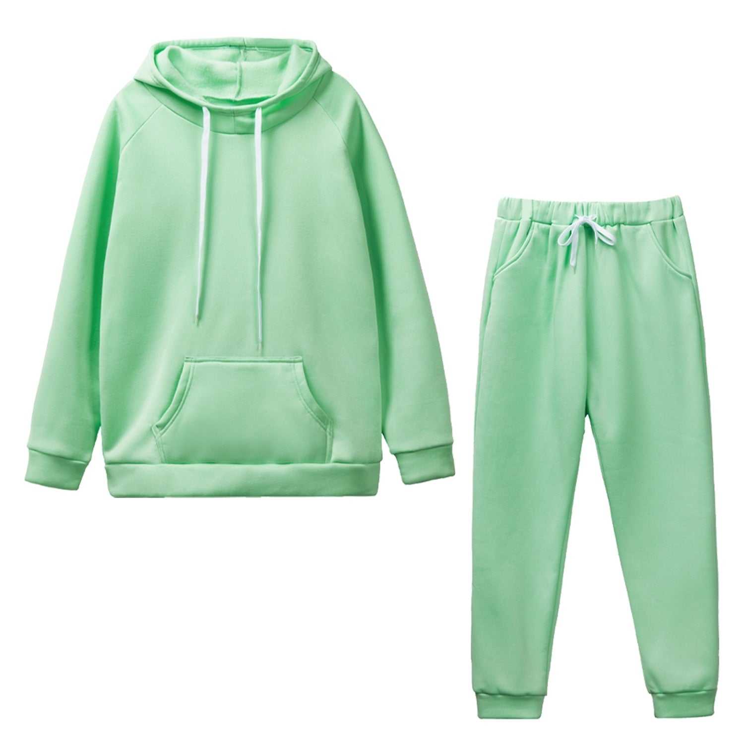 Autumn Women's Fleece Tracksuit 2 Pieces Set Pullover Hoodies+Pants Sport Suit Female Winter Warm Sweatshirt Suit for Woman Enfom Clothing