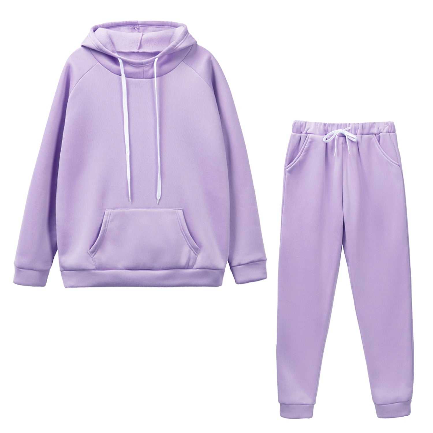Autumn Women's Fleece Tracksuit 2 Pieces Set Pullover Hoodies+Pants Sport Suit Female Winter Warm Sweatshirt Suit for Woman Enfom Clothing
