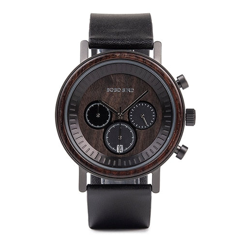 BOBO BIRD-reloj analógico de acero inoxidable para hombre, accesorio de pulsera de cuarzo resistente al agua con cronógrafo, complemento Masculino deportivo de marca de lujo con diseño militar Enfom Clothing