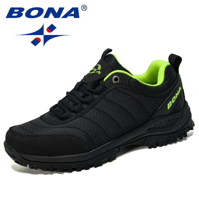 BONA New Arrival Hiking Shoes Man Mountain Climbing Shoes Outdoor Trainer Footwear Men Trekking Sport Sneakers Male Comfy Enfom Clothing