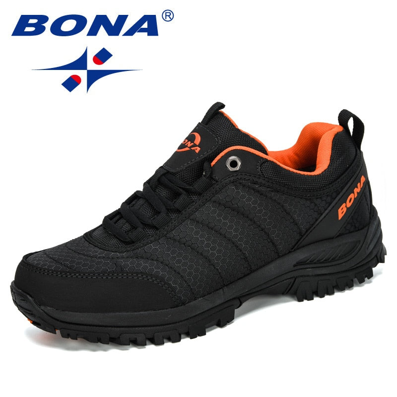 BONA New Arrival Hiking Shoes Man Mountain Climbing Shoes Outdoor Trainer Footwear Men Trekking Sport Sneakers Male Comfy Enfom Clothing