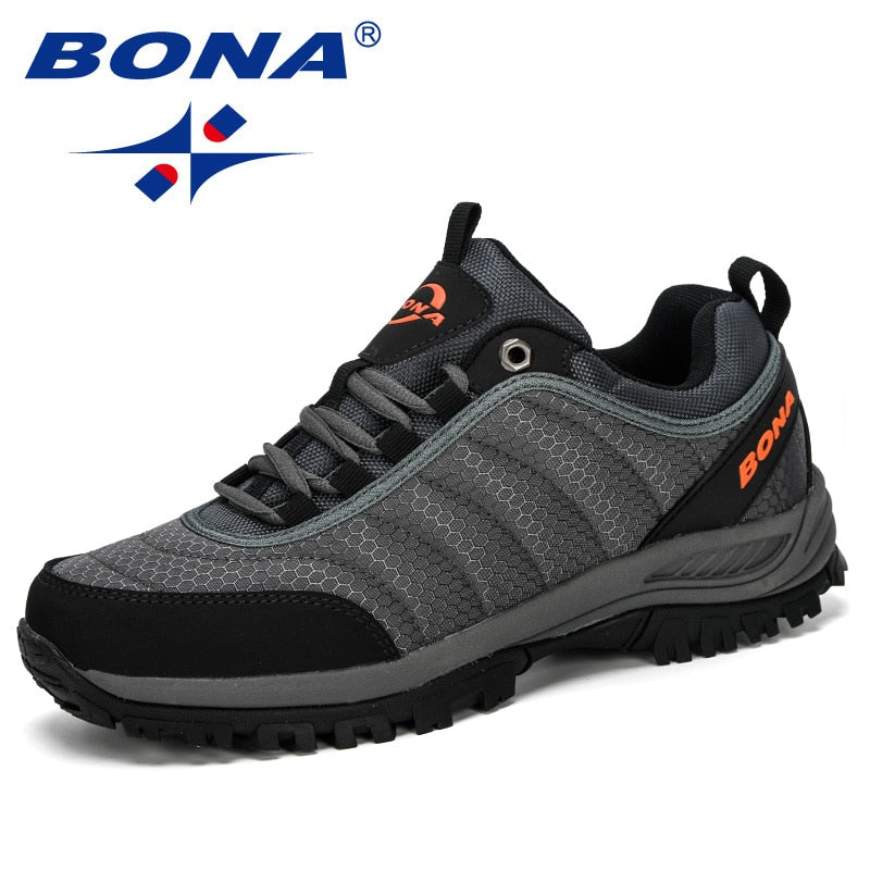 BONA New Arrival Hiking Shoes Man Mountain Climbing Shoes Outdoor Trainer Footwear Men Trekking Sport Sneakers Male Comfy Enfom Clothing