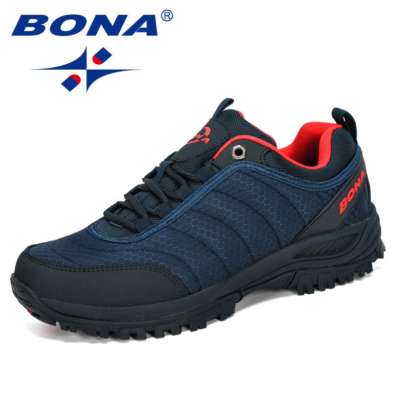 BONA New Arrival Hiking Shoes Man Mountain Climbing Shoes Outdoor Trainer Footwear Men Trekking Sport Sneakers Male Comfy Enfom Clothing