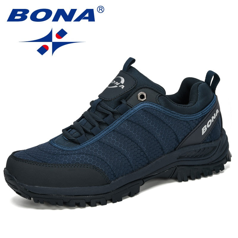 BONA New Arrival Hiking Shoes Man Mountain Climbing Shoes Outdoor Trainer Footwear Men Trekking Sport Sneakers Male Comfy Enfom Clothing