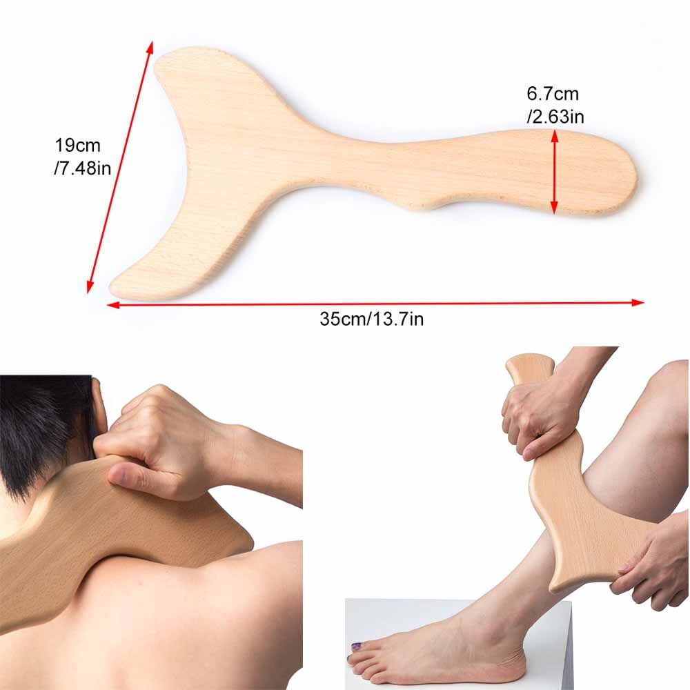 BYEPAIN Wooden Exercise Roller Sport Injury Gym Body Leg Trigger Point Muscle Roller Sticks Massager Health Care Enfom Clothing