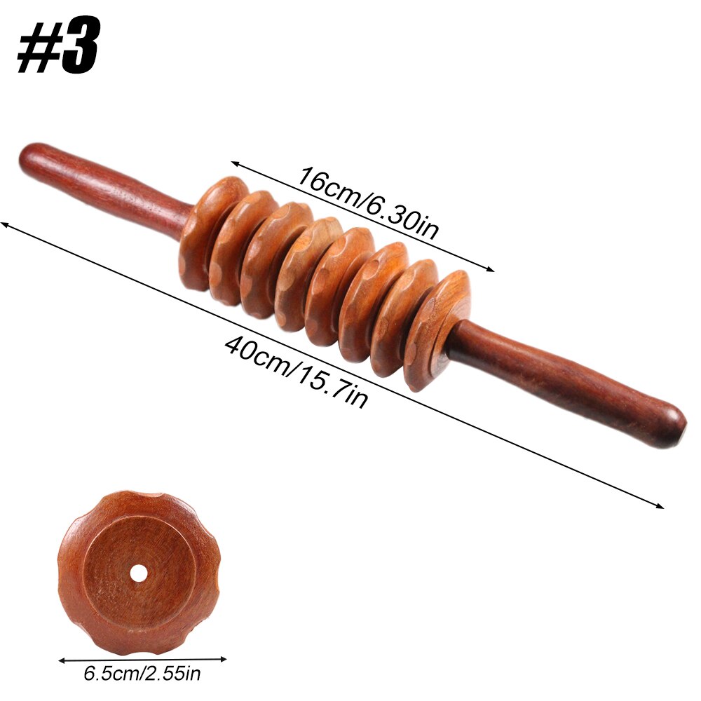 BYEPAIN Wooden Exercise Roller Sport Injury Gym Body Leg Trigger Point Muscle Roller Sticks Massager Health Care Enfom Clothing