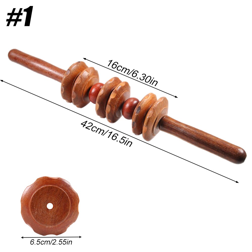 BYEPAIN Wooden Exercise Roller Sport Injury Gym Body Leg Trigger Point Muscle Roller Sticks Massager Health Care Enfom Clothing