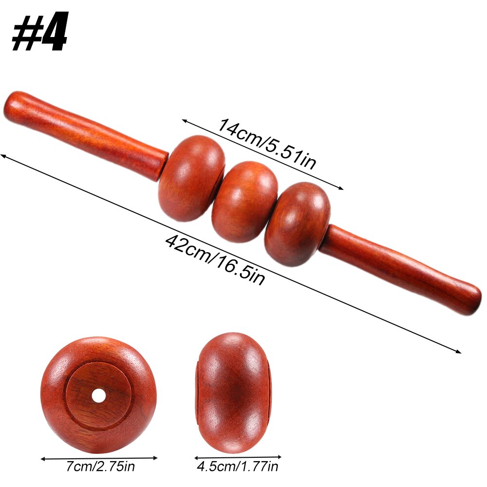 BYEPAIN Wooden Exercise Roller Sport Injury Gym Body Leg Trigger Point Muscle Roller Sticks Massager Health Care Enfom Clothing