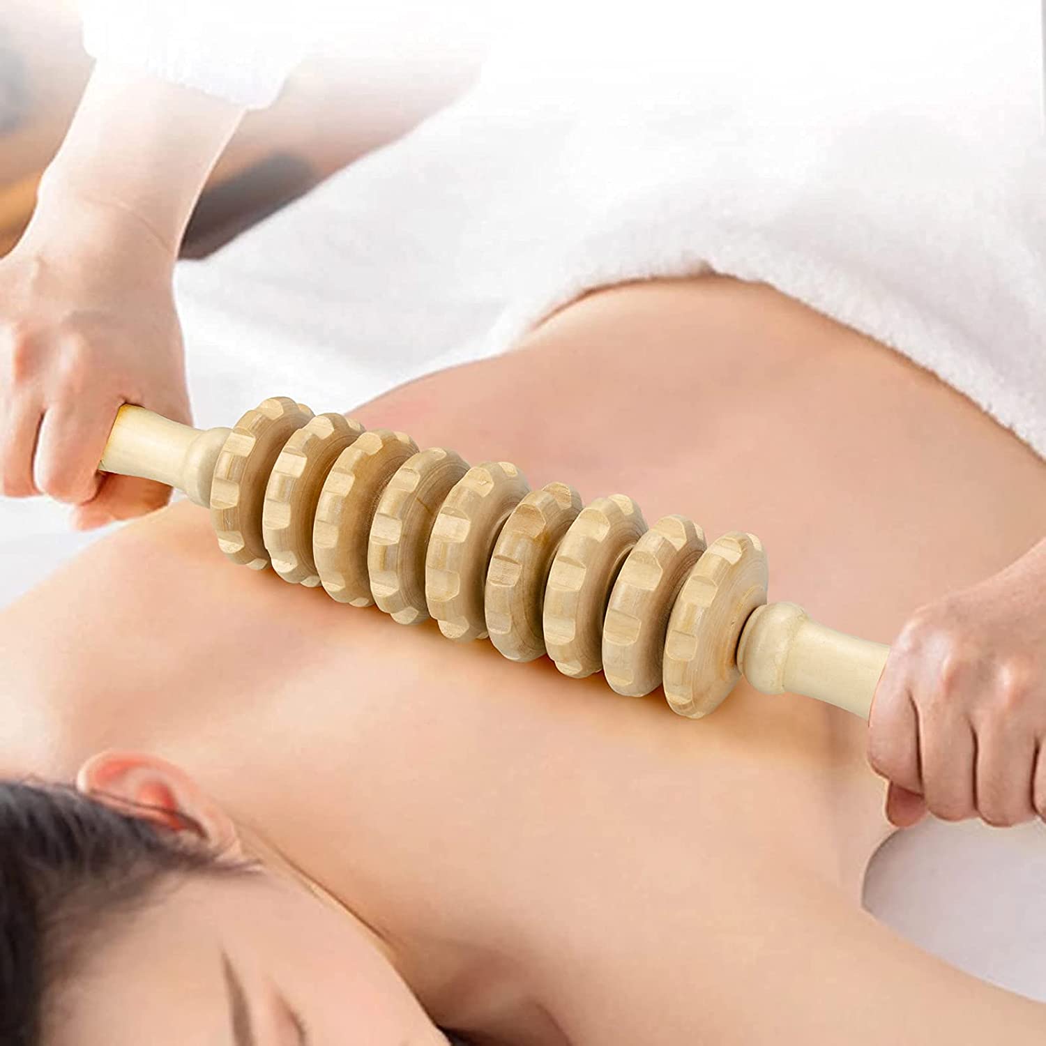 BYEPAIN Wooden Exercise Roller Sport Injury Gym Body Leg Trigger Point Muscle Roller Sticks Massager Health Care Enfom Clothing